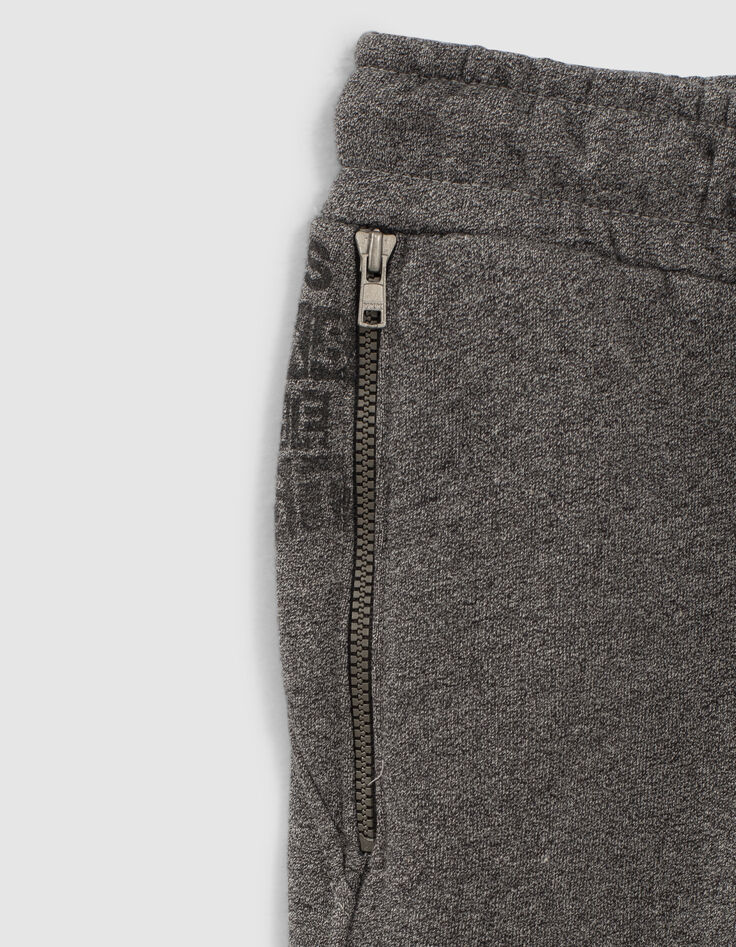 Boys’ charcoal grey marl biker joggers-4