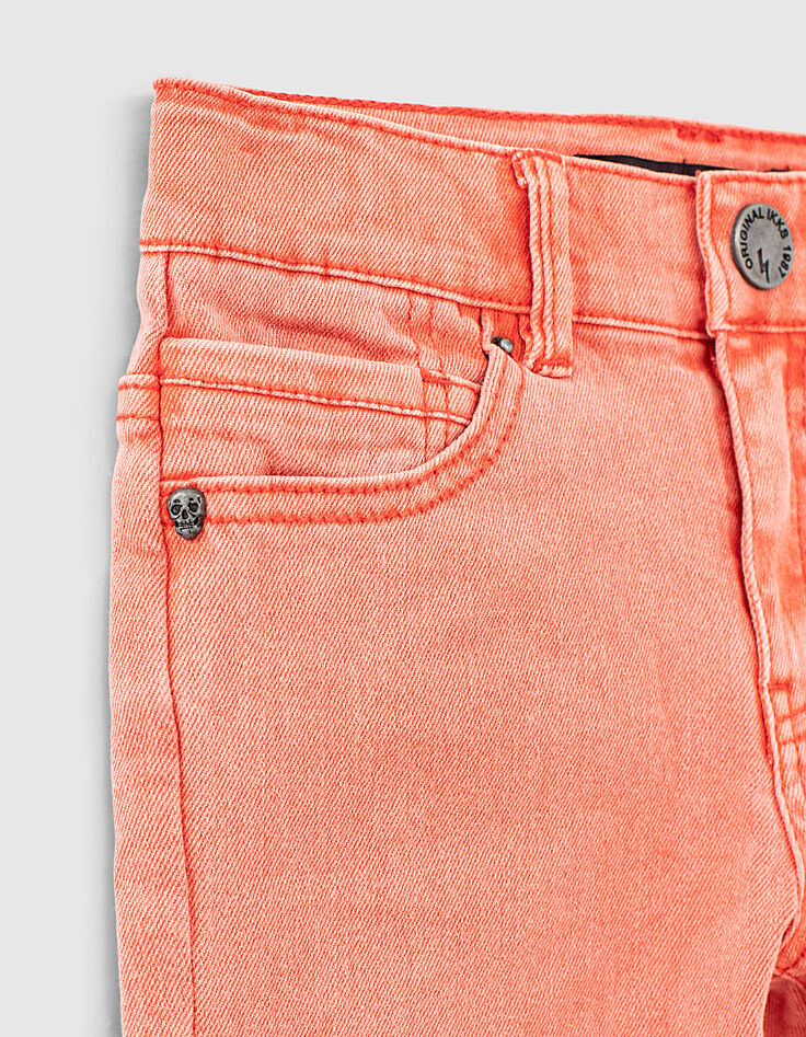 Koraalrode slim jeans jongens -2 Koraalrode slim jeans jongens -2