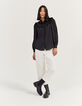 Women’s cotton & silk shirt with embroidery & ladderstitch-5