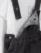 Baby boys’ T-shirt and grey denim dungarees outfit-6