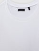 Weißes Mädchen-T-Shirt aus Pointelle-Strick mit Herzmotiv-2