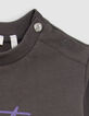 T-shirt gris print et badge cartes à jouer bébé garçon-5
