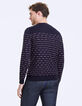 Men's dark blue striped sailor sweater-4