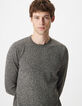 Lang&auml;rmeliger grau Herren-Strickpullover-5
