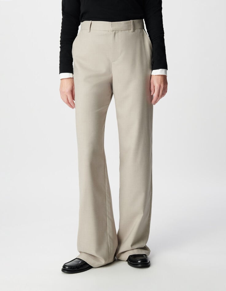 Women's beige suit pants-2