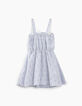 Robe navy rayé à bretelles fille-5