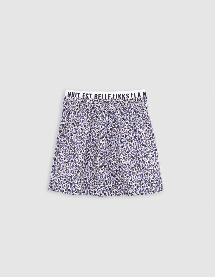 Falda crudo algodón estrellas rayos niña-1