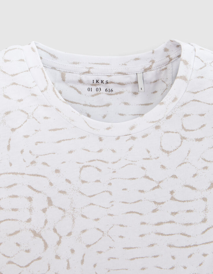 Wit T-shirt DRY FAST dierenmotief Heren-8