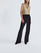 Pure Edition-Wijde zwarte broek dames-1