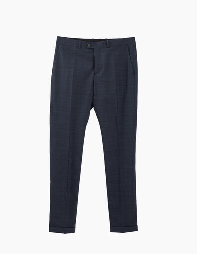 Indigoblauwe kostuumbroek prince-de-galles heren TRAVEL SUIT - IKKS