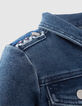Chaqueta vaquera azul waterless maxi bordado espalda niña-5