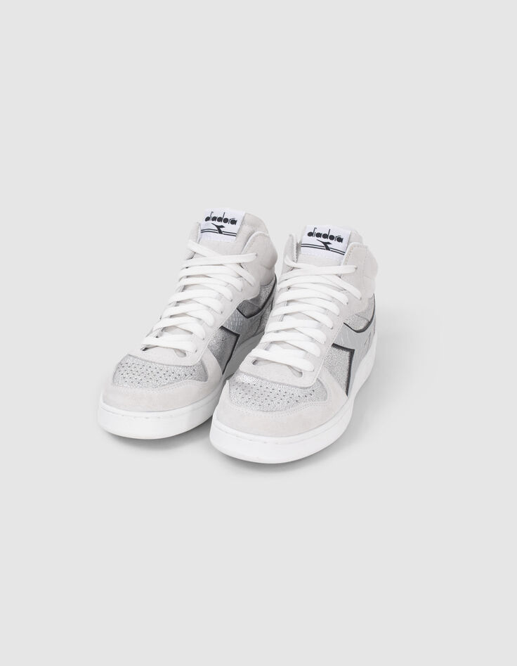 Women’s silver leather IKKS X DIADORA trainers-2