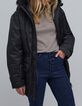 Parka negra de rayas para mujer-5