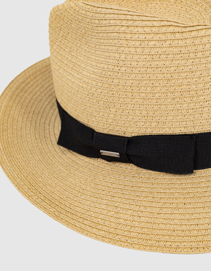 Chapeau d'été en raphia coloris naturel femme-4