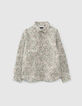 Chemise aqua imprimé fleurs garçon-2