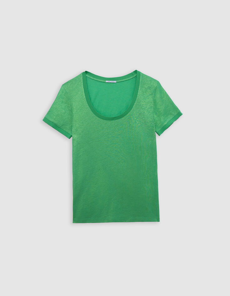 Camiseta manga corta verde irisado-5