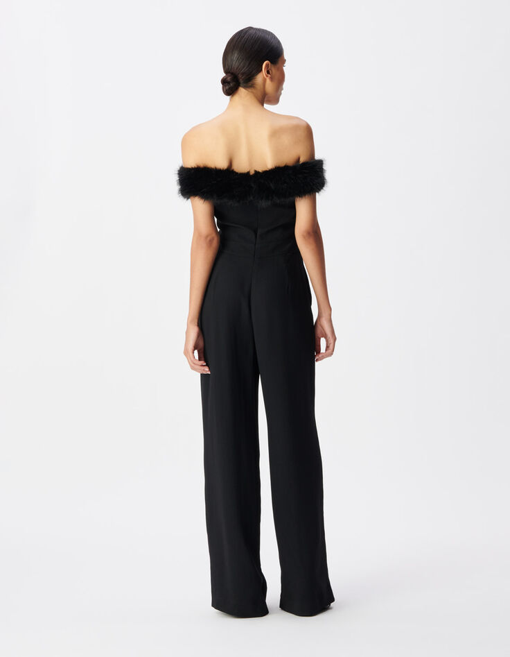 Mono hombros descubiertos con pelo sint&eacute;tico Mujer-3