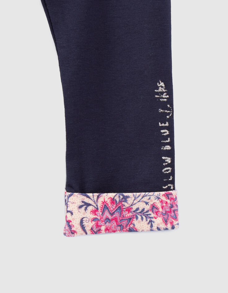 Leggings marine b&eacute;b&eacute; fille-4