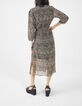 Robe longue imprimé arabesque et col victorien femme-3