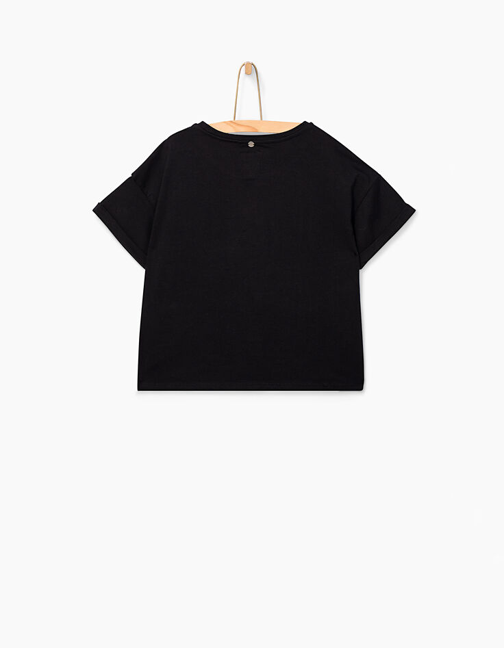 Camiseta negra Start Today niña -3