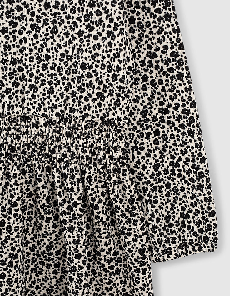 Robe 2 en 1 sable chiné léopard-fleurs avec sweat fille-6 Robe 2 en 1 sable chiné léopard-fleurs avec sweat fille-6