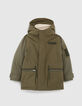 Khakifarbener 3-in-1 Parka und Wendeanorak für Jungs-2