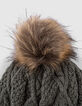 Gorro caqui claro de punto con ochos bebé niño -2