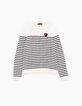 Jersey marinera de tricot calado rayos niña-2