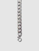 Women&rsquo;s silver-tone curb chain choker necklace-4