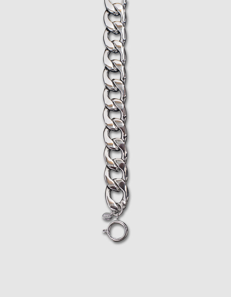 Women&rsquo;s silver-tone curb chain choker necklace-4