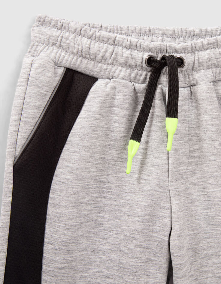 Graue Jungenjogginghose mit Details und Reflektoren-2