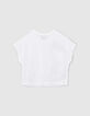 Camiseta blanco roto cropped SNOOPY ni&ntilde;a-3