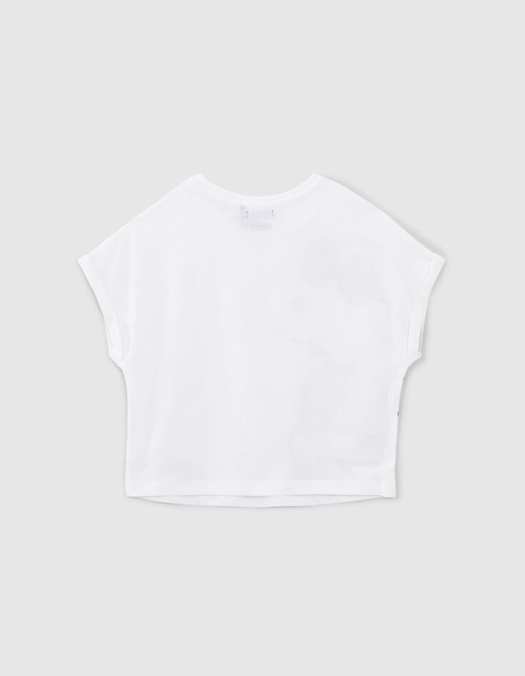 Camiseta blanco roto cropped SNOOPY ni&ntilde;a-3