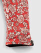 Leggings réversible rouge imprimé et noir bébé fille-5