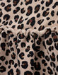 Robe sweat beige imprimé léopard fille-5 Robe sweat beige imprimé léopard fille-5