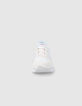 Baskets NEW BALANCE® blanche et rose à plateforme fille-2