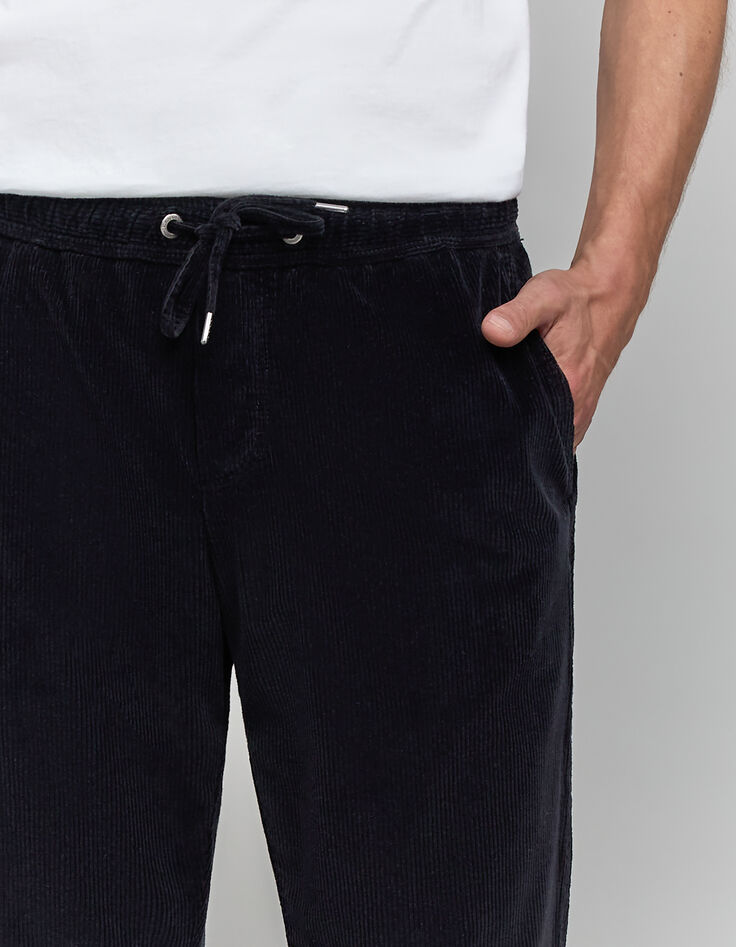 Zwarte corduroy joggingbroek voor heren-4