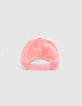 Gorra silver, rosa, malla rosa fluo niña-3