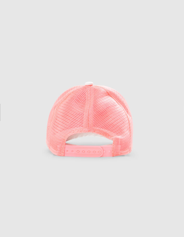 Girls’ silver, pink and neon pink mesh cap - IKKS
