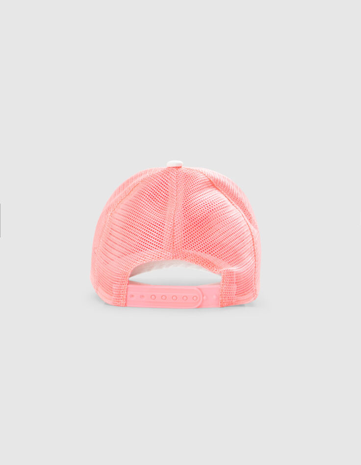 Gorra silver, rosa, malla rosa fluo niña-3