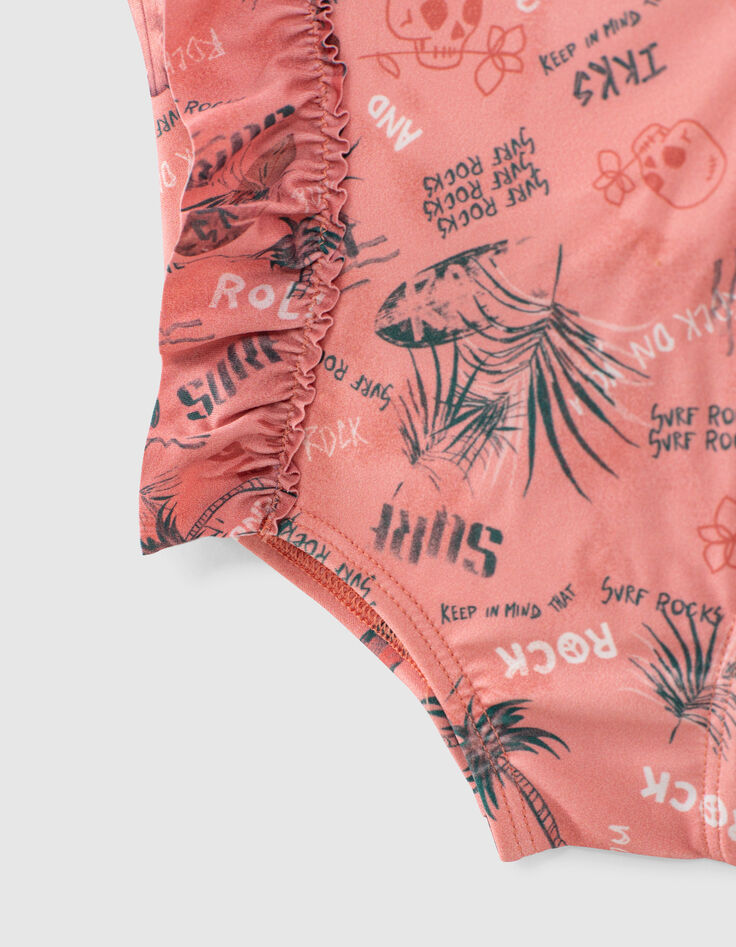 Bañador rosa empolvado Surf reciclado bebé niña-6