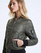 Sous-doudoune kaki esprit bombers femme-5
