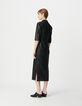 Dames midi-jurk van zwart gecoat kant-2