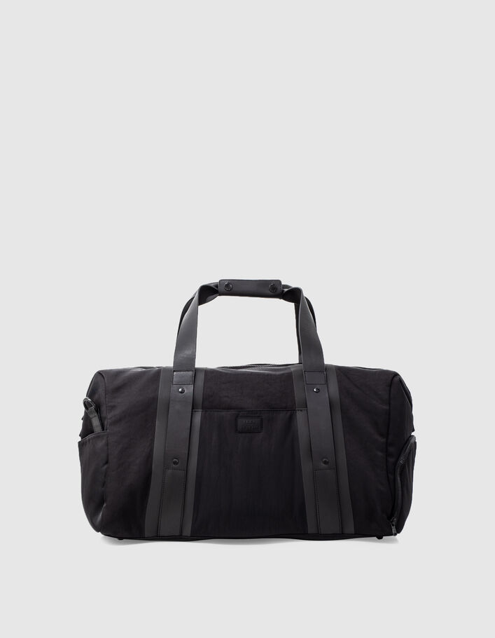 Men’s black nylon weekend bag-1