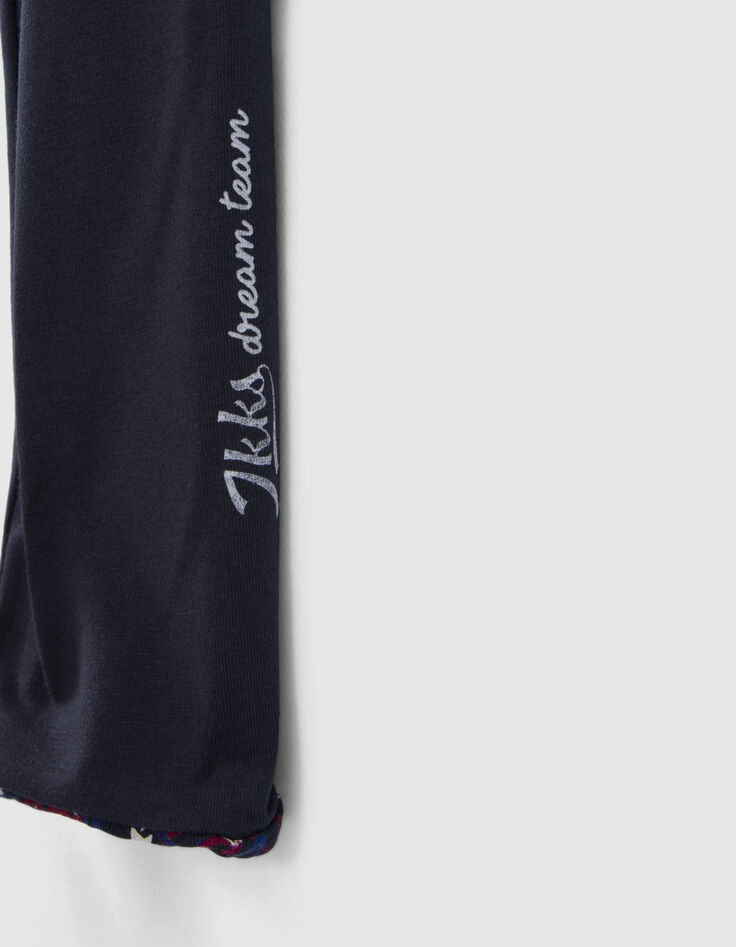 Leggings reversibles estrellas azul marino ni&ntilde;a-7