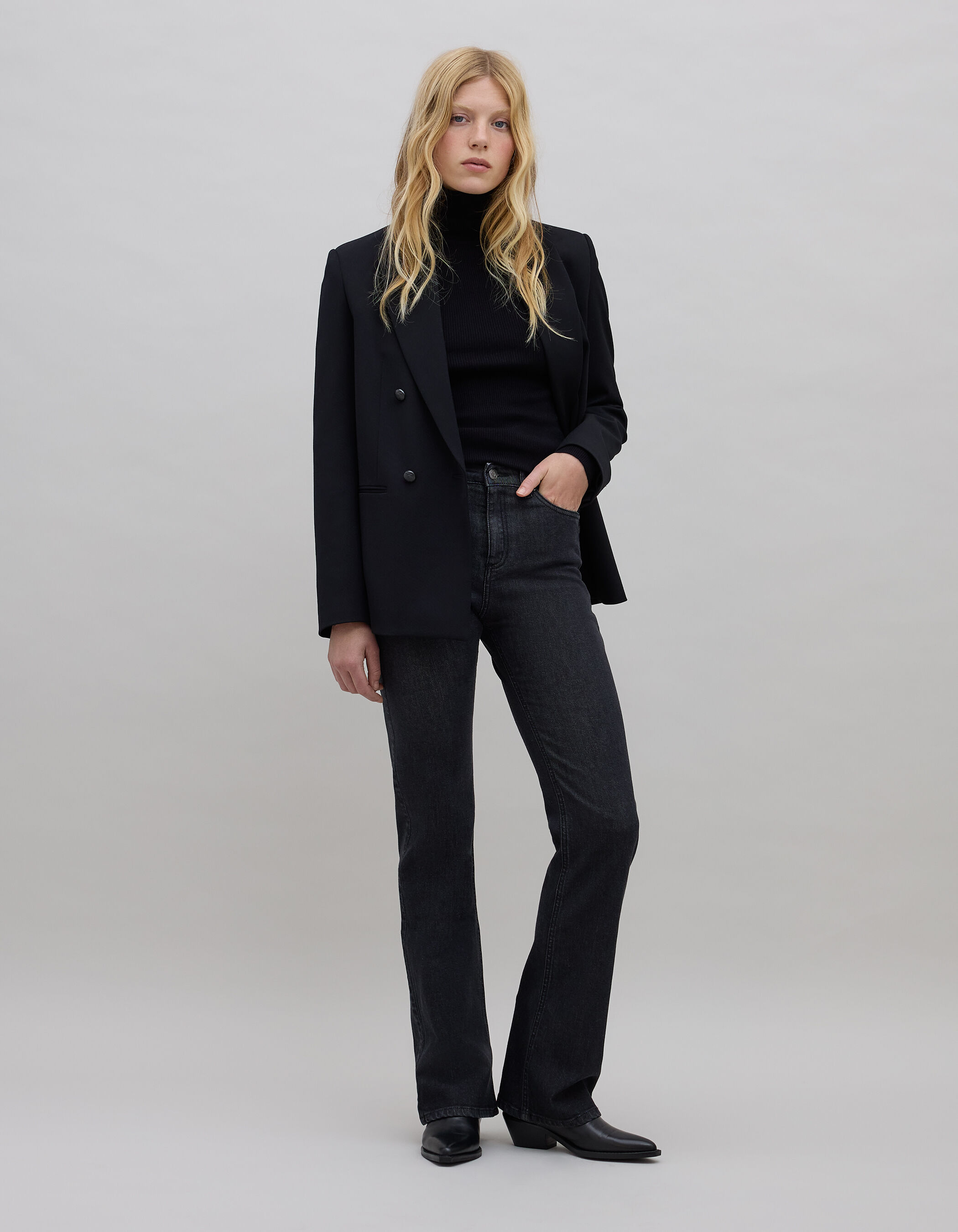 Womens black ribbed turtleneck sweater on sale