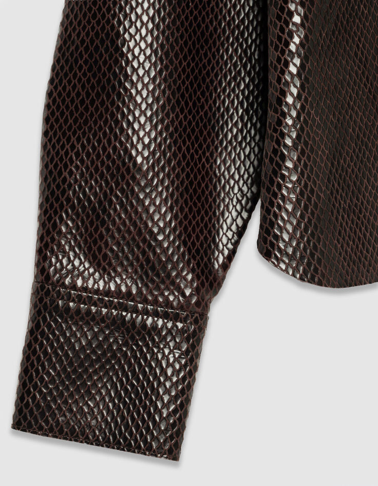 Dames overhemd van pythonleer met maokraag-7