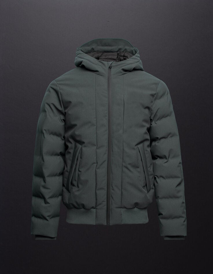Pufferjas grijs gespikkeld nylon WATERPROOF BREATHABLE-6
