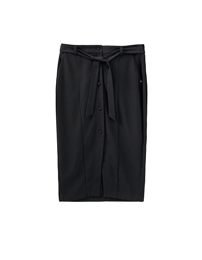 I.Code black buttoned pencil skirt - I.CODE