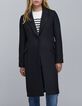 Manteau noir col chaîne-gourmette Femme-3